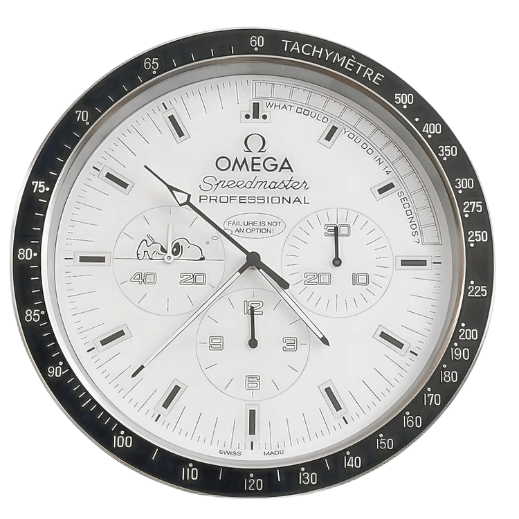 🚀 Horloge Murale Omega Speedmaster Snoopy – Légende Spatiale & Design Collector - Passeport Cases