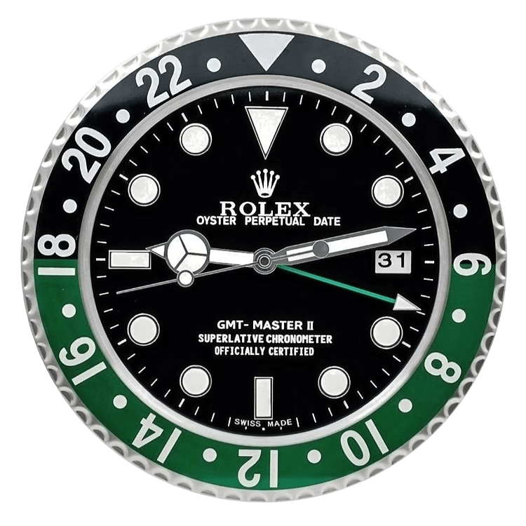 Horloge Murale Luxe - GMT-Master II "Sprite" Edition (Verte & Noire)