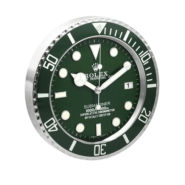Horloge Murale de Luxe - Submariner "Hulk" Edition Vert Émeraude (34cm)