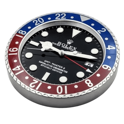 Horloge Murale de Luxe Rolex GMT Master II Pepsi - Design Éblouissant et Précision Inégalée - Passeport Cases