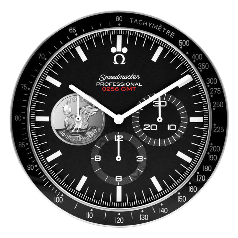 Horloge Murale Omega Speedmaster Apollo 11 🌓 – Édition Commémorative 40e Anniversaire - Passeport Cases