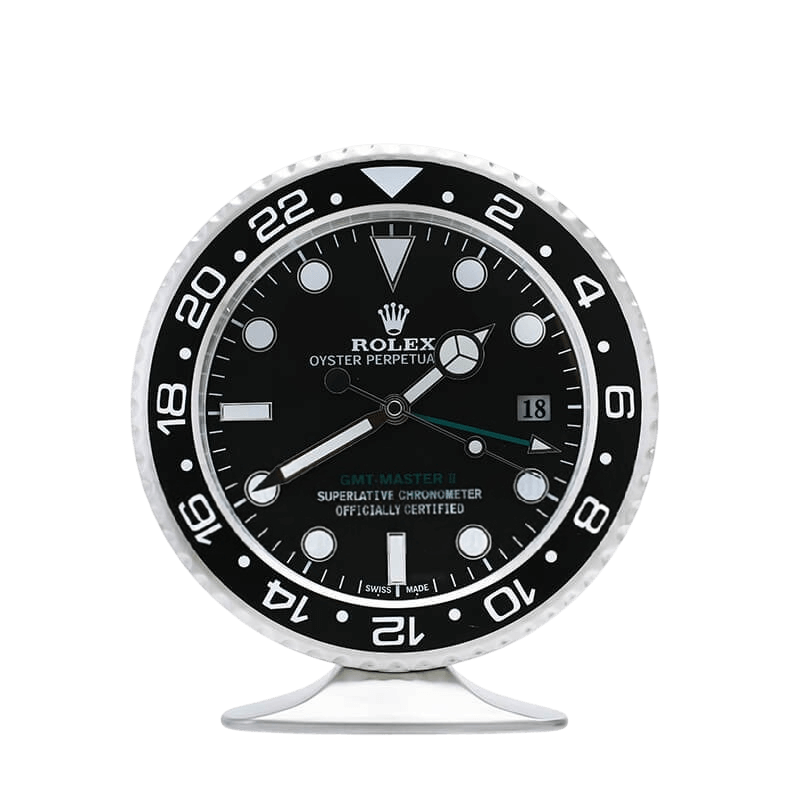 Horloge de Table Style Rolex GMT-Master II ⏱️🖤 Élégance et Précision - Passeport Cases